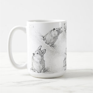 Mug Corgi Spiral motif grand museau