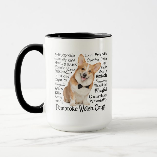 Mug Corgi Traits Musique (Gauche)