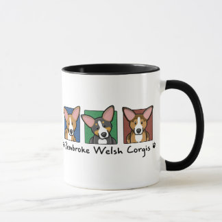 Mug Corgis colorés de Gallois de Pembroke de bande