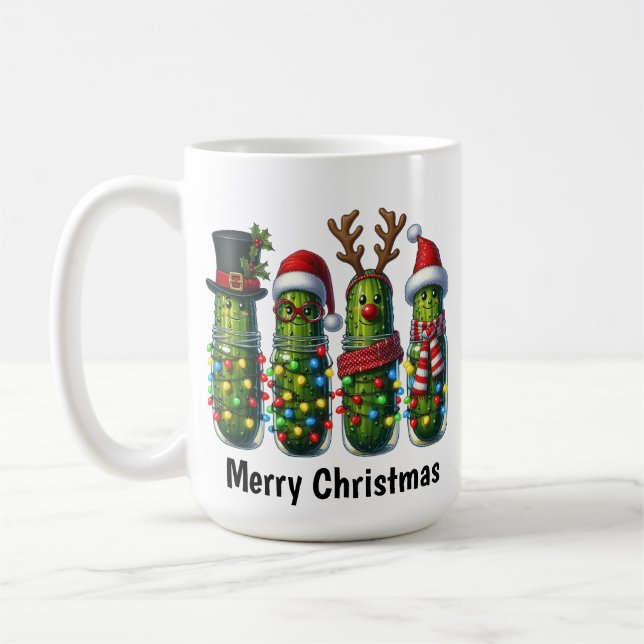 Mug Cornichon de Noël amusant (Gauche)
