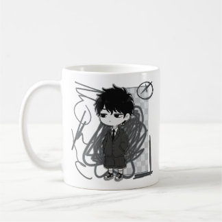 Mug Corporate Burnout Relatable Chibi Boy Suit Illustr