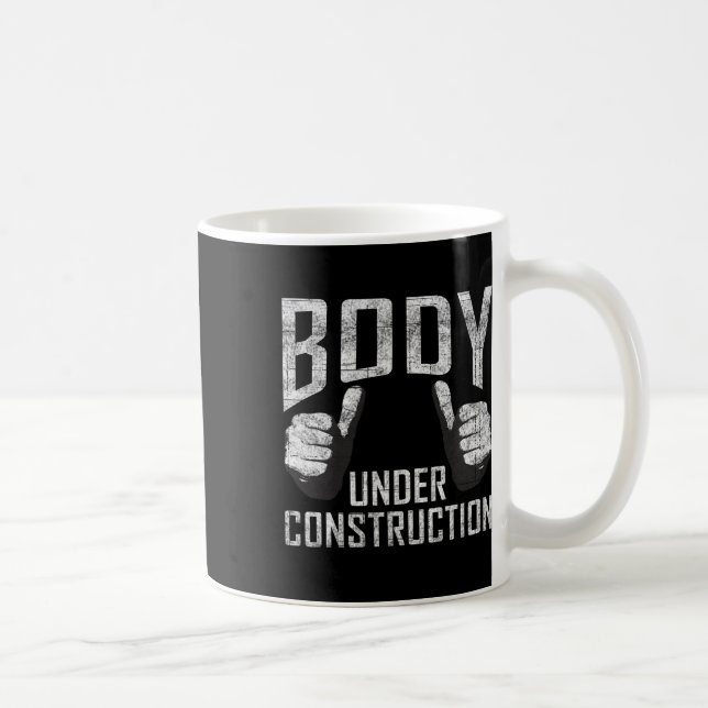Mug Corps En Construction Gymnase Exercice Bodybuildin (Droite)