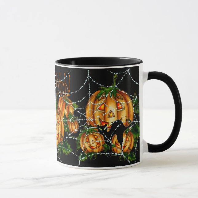 MUG CORRECTION DE CITROUILLE ET TOILE D'ARAIGNÉE !  (Droite)