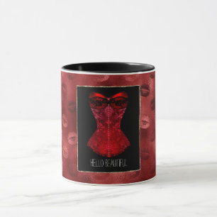 Mug Corset Lèvres Rouges