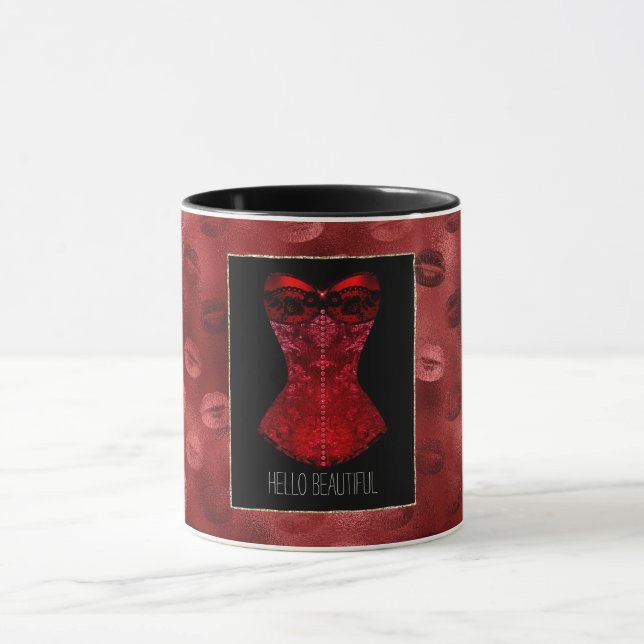 Mug Corset Lèvres Rouges (Centre)