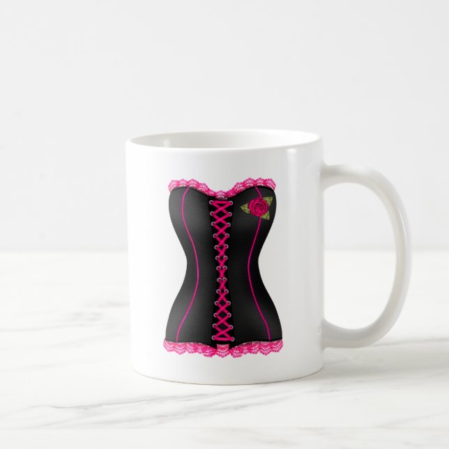 Mug Corset noir rose (Droite)