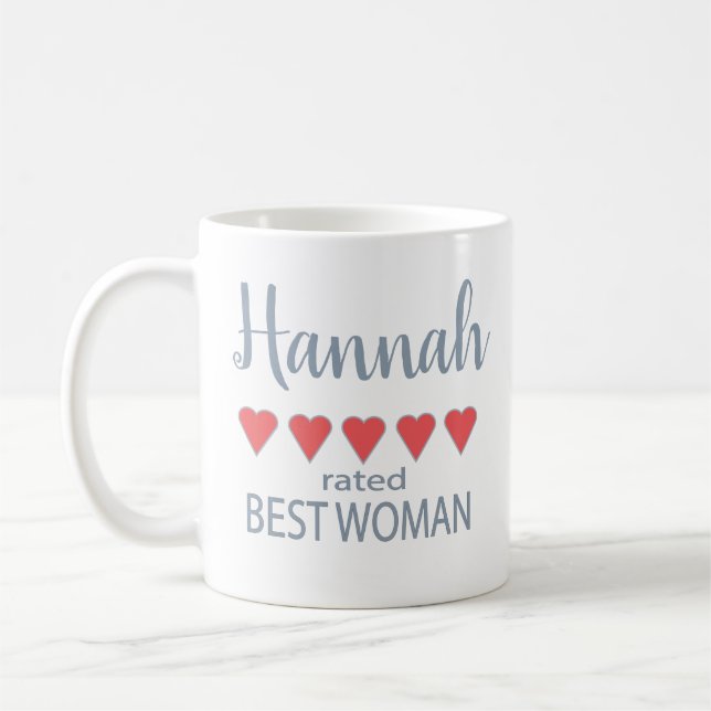 Mug Cortège de Mariage & de Mariée 5 Meilleure Femme a (Gauche)