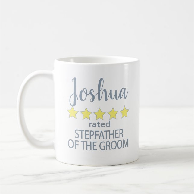 Mug Cortège de Mariage et de Noce 5 Étoiles Beau-Père  (Gauche)