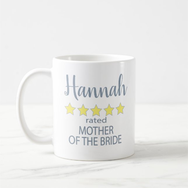 Mug Cortège de mariage & mariée 5 étoiles mère de la m (Gauche)