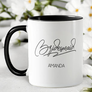 Mug Cortège de Mariage Nom Personnalisé Demoiselle d'H