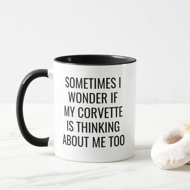 Mug Corvette Funny Car Lover (Avec donut)