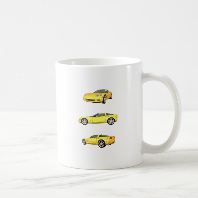 Mug Corvette jaune : (Droite)