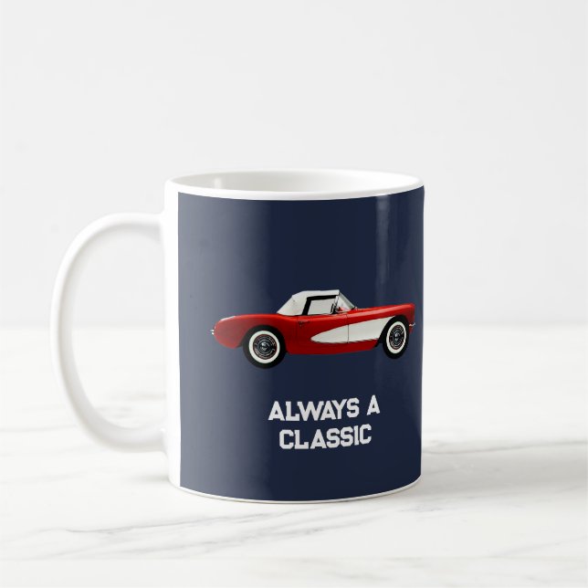 Mug Corvette Vintage classique personnalisée (Gauche)