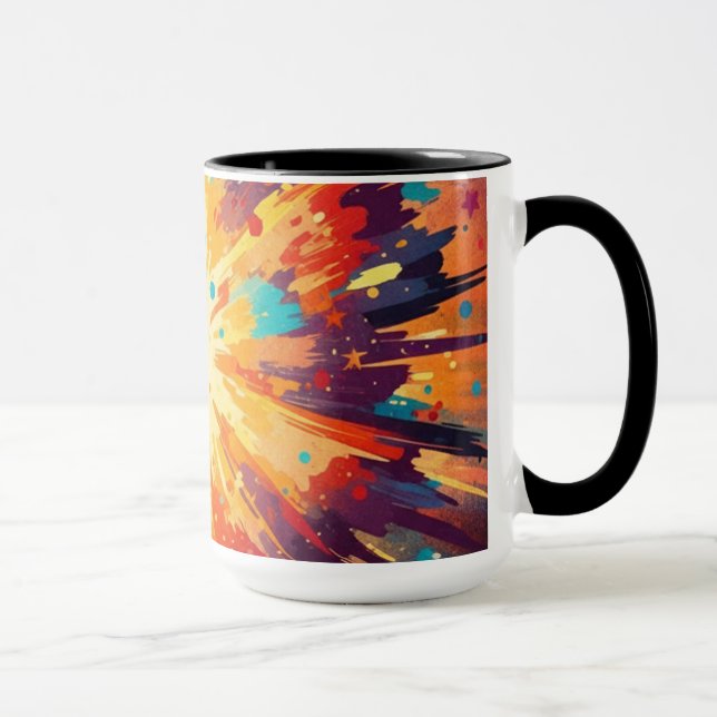 Mug Cosmic Burst Abstract Splatter Art (Droite)
