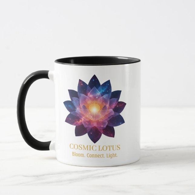 Mug Cosmic Lotus Flower | Galaxy Bloom Energy (Gauche)