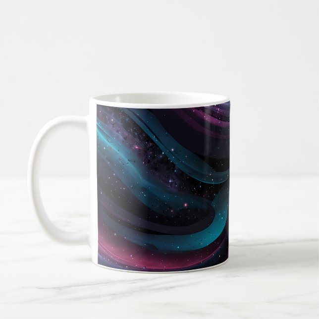 Mug 🌌 Cosmic Swirls: Galaxy-Inspired Abstract Design  (Gauche)