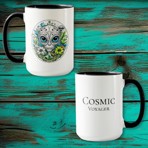 Mug Cosmic Voyager   Fleur Extraterrestre Alien