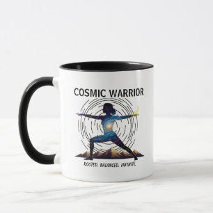 Mug Cosmic Yoga Warrior   Galaxie Body Pose
