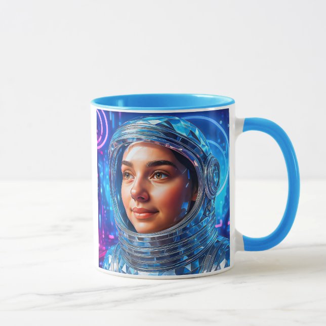 Mug Cosmonaute futuriste néon (Droite)