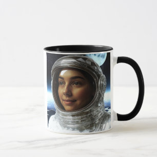 Mug Cosmonaute hyperréaliste lunaire