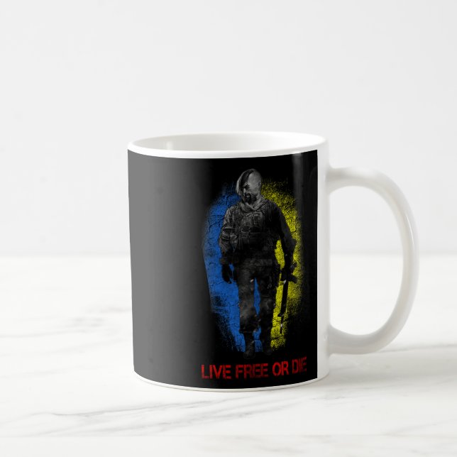 Mug Cossack Guerrier Drapeau de l'Ukraine Vivez-libre  (Droite)