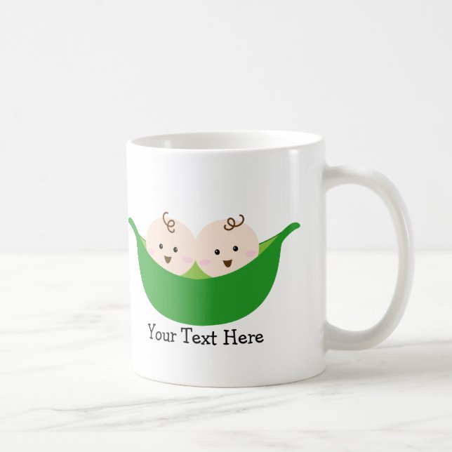 Mug Cosses de pois jumelles (personnalisables) (Droite)
