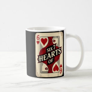 Mug Costume Carte à Jouer Vintage Six 7 Cœurs