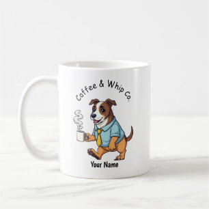 Mug Costume cravate pour chien Whippet drôle Café 