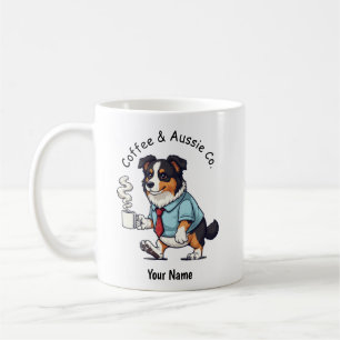 Mug Costume d'affaires drôle de Berger Australien Café