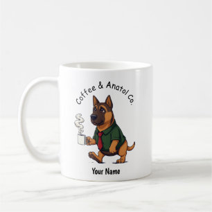 Mug Costume d'affaires drôle de chien de berger anatol