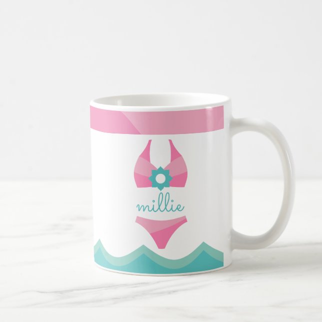 Mug Costume de bain en bikini rose Musique personnalis (Droite)