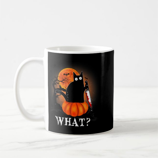 Mug Costume de chat noir effrayant Halloween pour chat (Gauche)