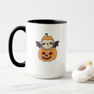 Mug Costume de chaume Citrouille Sloth Halloween