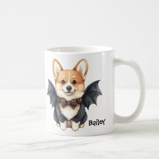Mug Costume de chauve-souris de chien Corgi personnali