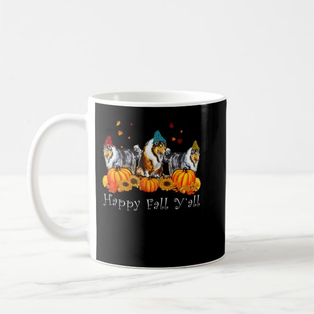 Mug Costume de chien Collie Rough Chute Y'all Funny Th (Gauche)