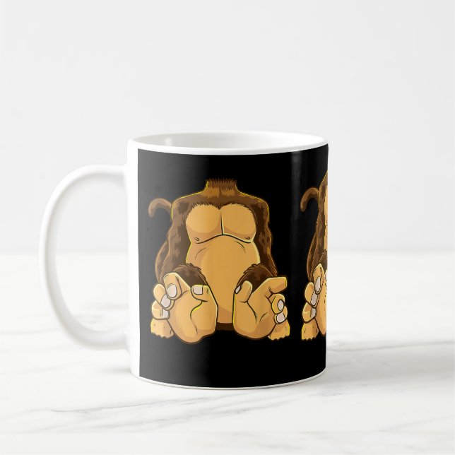 Mug Costume de corps de singe sans tête Chimpanzé drôl (Gauche)