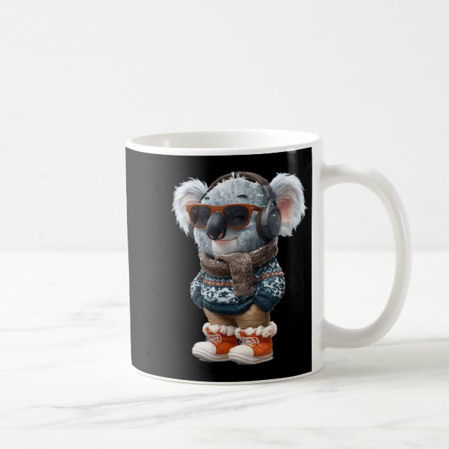Mug Costume de Koala avec Casque Drôle pour les Amoure (Droite)