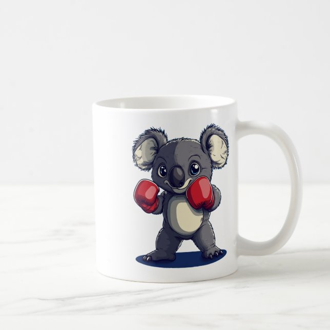 Mug Costume de koala drôle avec gants de boxe  (Droite)