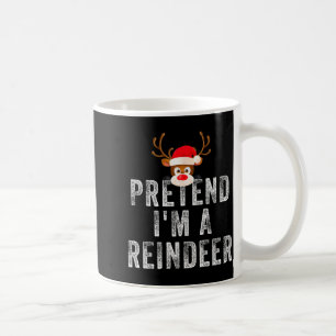 Mug Costume de Noël de Renne Drôle Fais Semblant que J