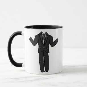 Mug Costume de smoking gris foncé de dessin animé 