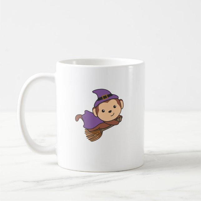 Mug Costume de sorcière de singe Halloween pour enfant (Gauche)