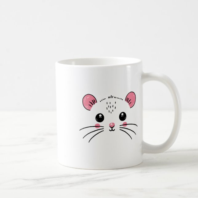 Mug Costume de visage souris fille garçon Anniversaire (Droite)