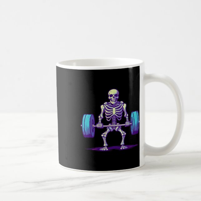 Mug Costume d'entraînement Halloween Funny Deadlift Sk (Droite)