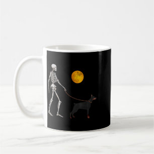 Mug Costume d'Halloween Chien Doberman Squelette March