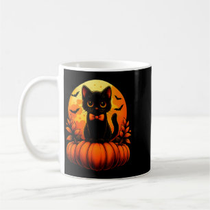 Mug Costume d'Halloween Citrouille Chat Noir Rétro Aut