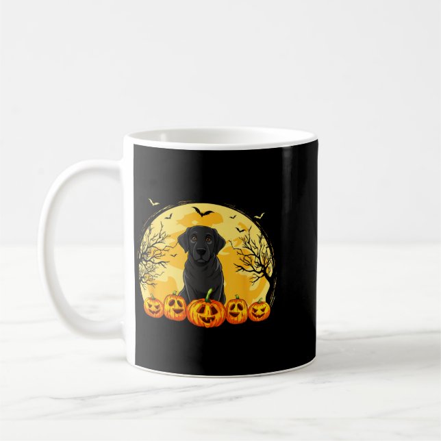 Mug Costume d'Halloween citrouilles chien Labrador noi (Gauche)