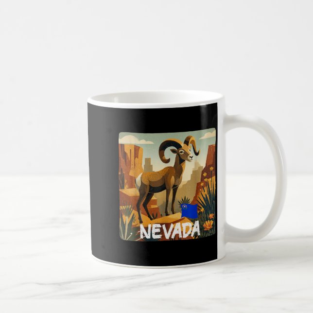 Mug Costume du désert cool du Nevada avec mouflon (Droite)