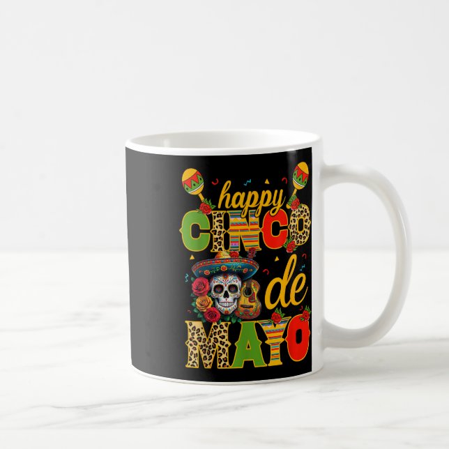 Mug Costume Fiesta Cinco De Mayo Mexicain Crâne 5 De M (Droite)
