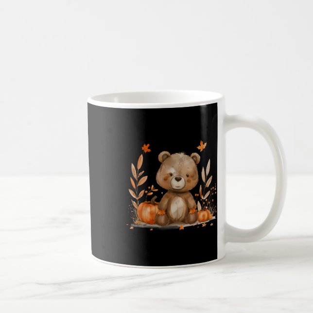 Mug Costume Halloween Cute Bear Feuilles d'automne Cit (Droite)