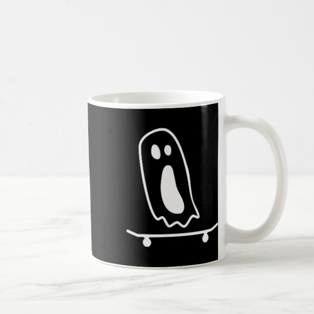 Mug Costume Halloween fantôme planche à roulettes Lazy (Droite)